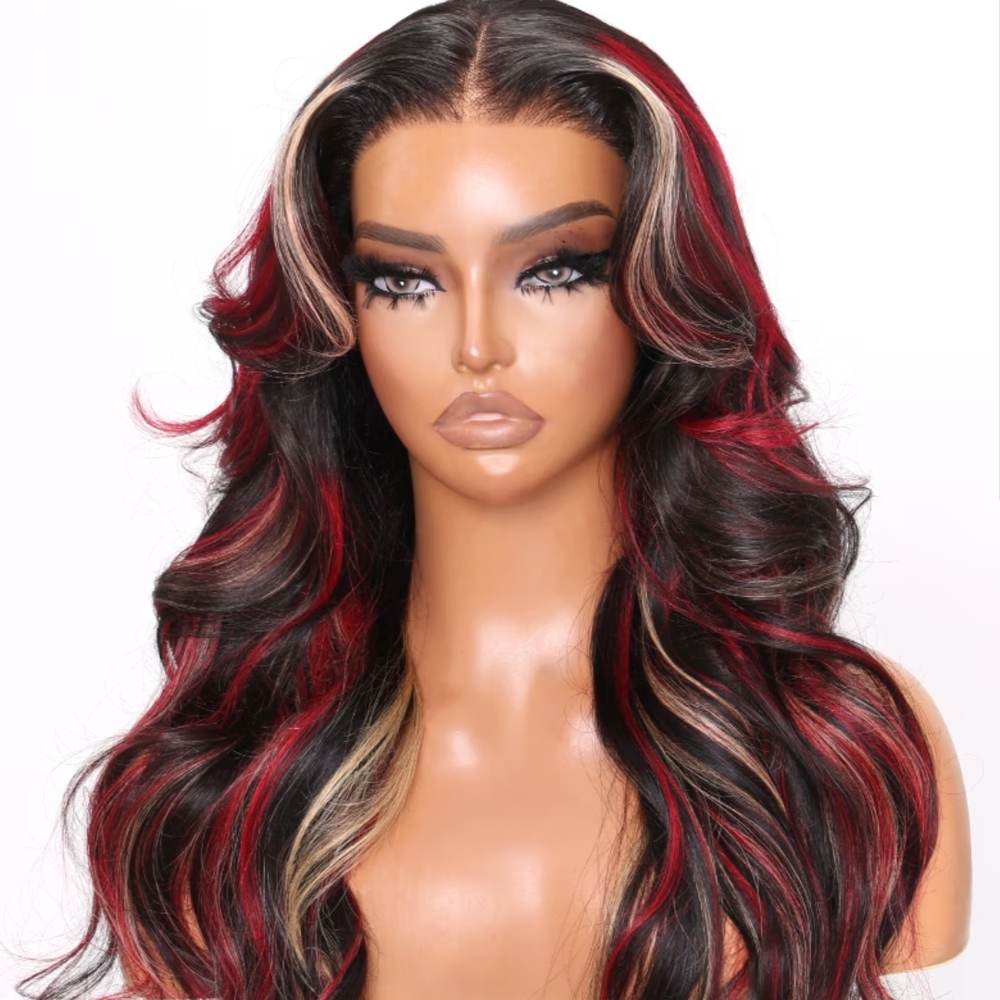 Stylish Black and Red Women's Hair Wig